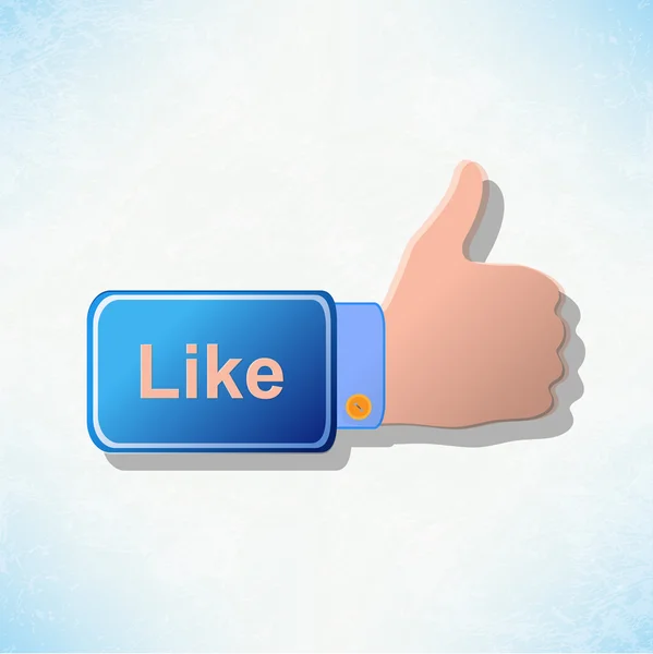 A legjobb válogatás a kéz, egy kék kabát Ok kéz ikon a bl-ben — Stock Vector