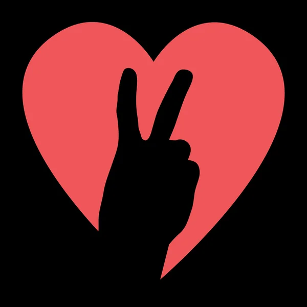 Hand med hjärta, abstrakta vektor illustration — Stock vektor