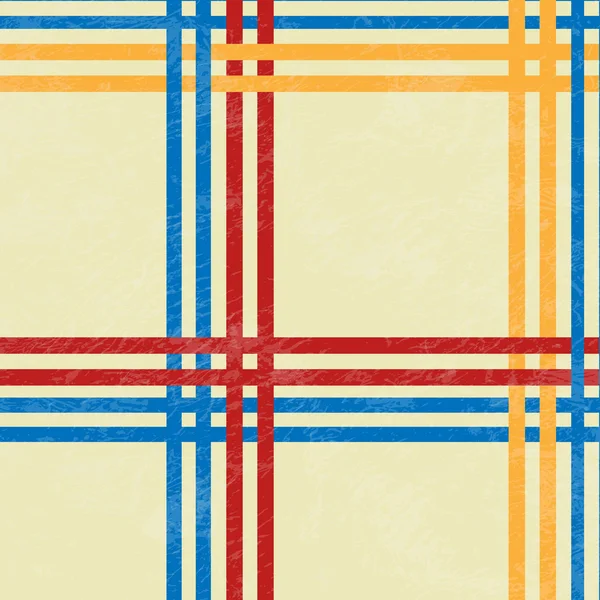 Toalha de mesa, vermelho e azul, linhas amarelas - ilustração vetorial. Re — Vetor de Stock
