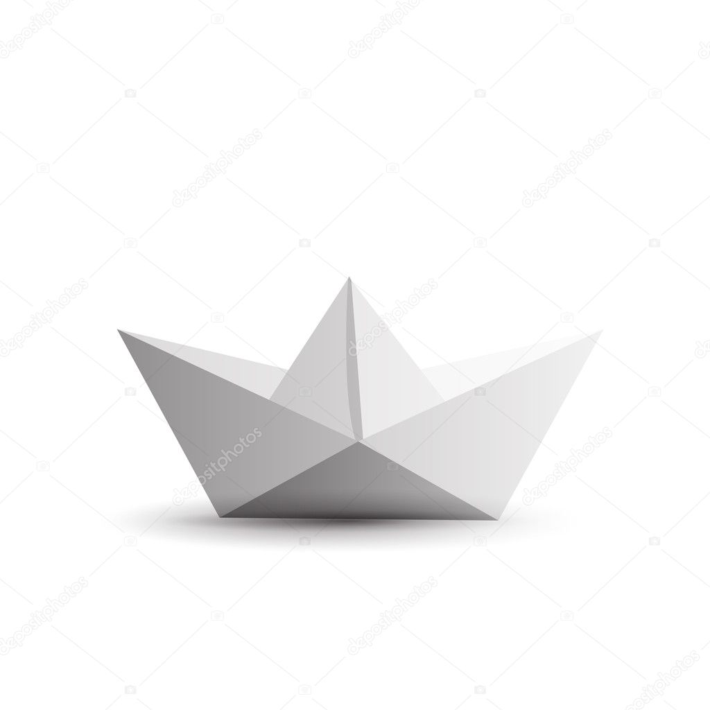 White Origami Crane Bird Paper Stock Images