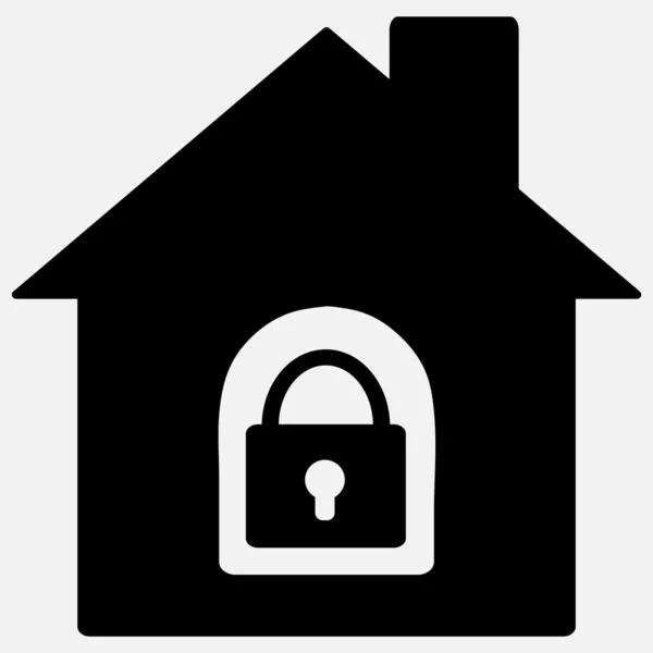 Lock house icon — Stock Vector