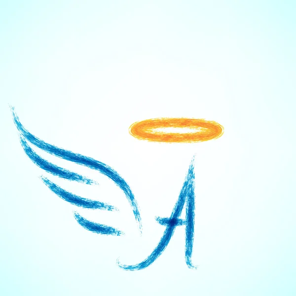 Ilustración vectorial del icono del ángel . — Vector de stock