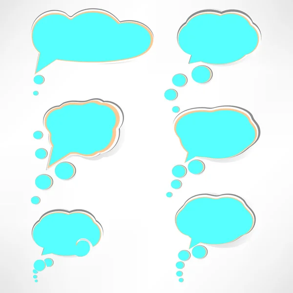 Burbuja de Paper Cloud a voz, elemento azul. vectorÁvila-télex-télex-télex-2 — Archivo Imágenes Vectoriales