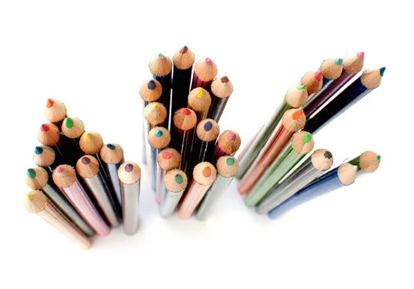 Цветные карандаши ABC — стоковое фото