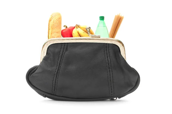 stock image Groceries inside a purse