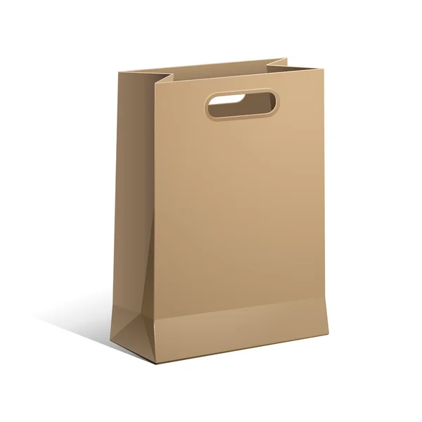 Saco de papel transportador Vetor vazio marrom EPS 10 — Vetor de Stock