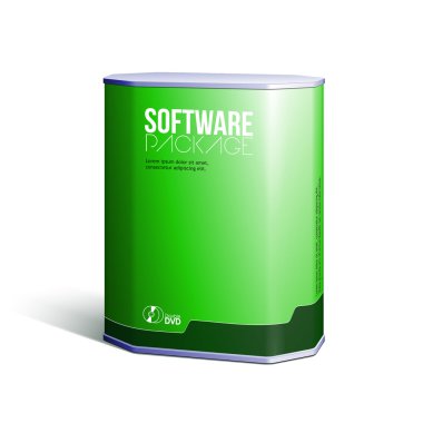 Sekizgen plastik yazılım Dvd/Cd Disk paket kutu yeşil: Eps10