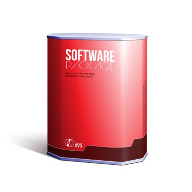 Sekizgen plastik yazılım Dvd/Cd Disk paket kutu kırmızı: Eps10