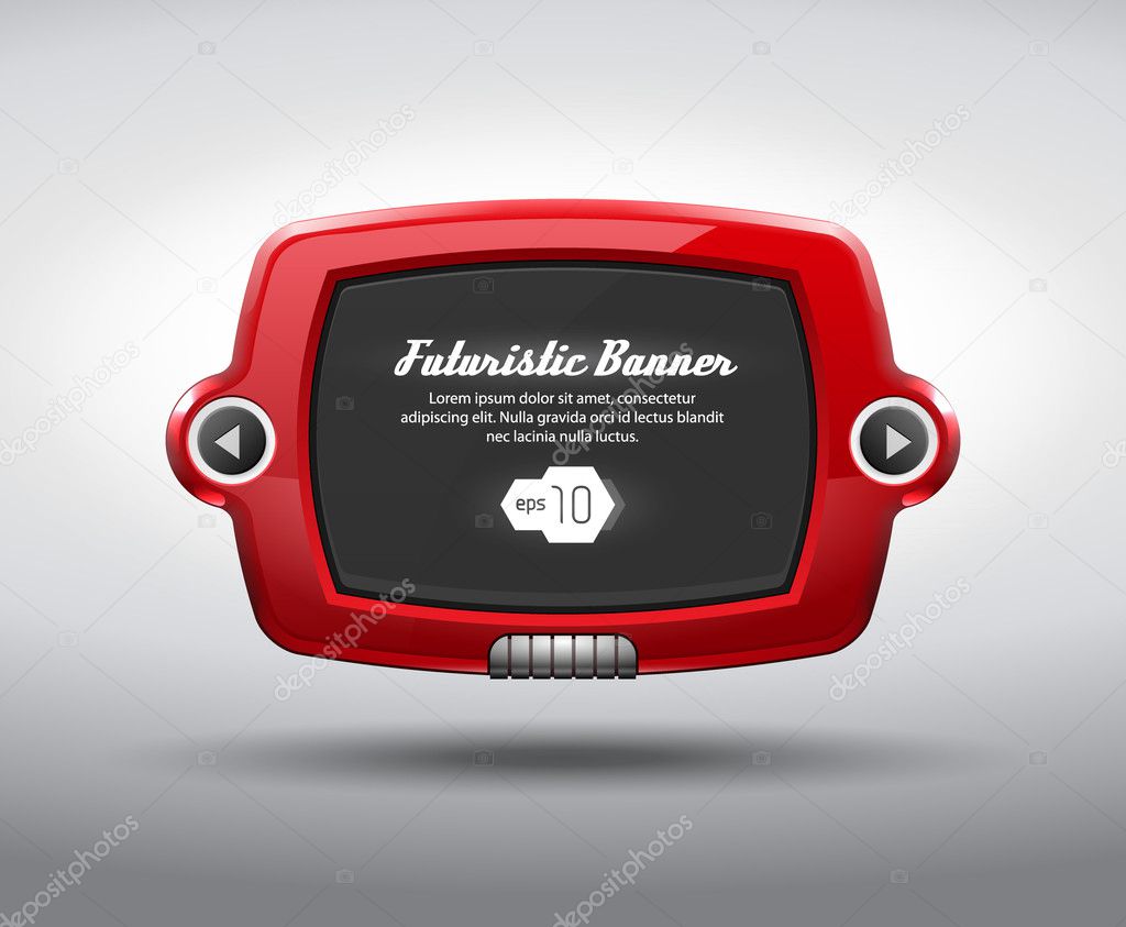Download Red Glossy Slider Pad Futuristic Device Abstract Vector Tv Display Banner Web Design Elements Black Eps10 Vector Image By C Semenchenko Vector Stock 11853872