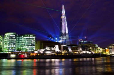 Shard Laser Light Show in London clipart