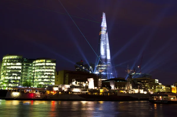 stock image Shard Laser Light Show in London