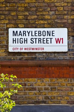 Marylebone High Street in London clipart