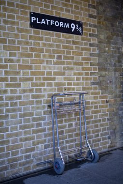 Platform 9 and Three Quarters at Kings Cross Station clipart
