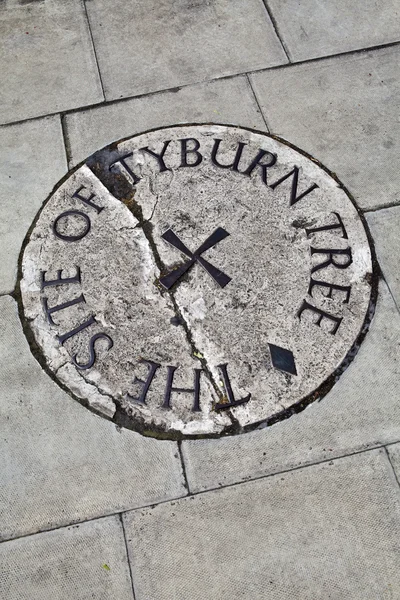 Tyburn Tree (Gallows) Plaque in London — Stock Photo, Image