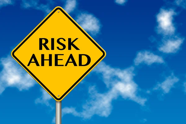 Risico ahead teken — Stockfoto