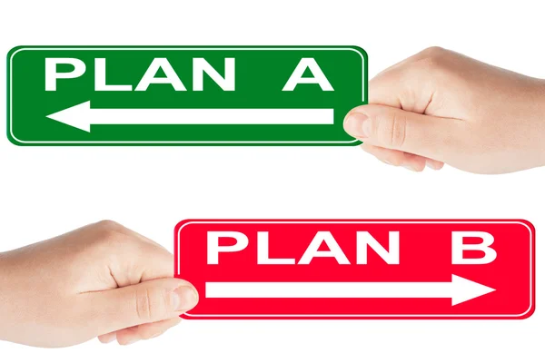 Plan A and B sign — Stock Photo, Image