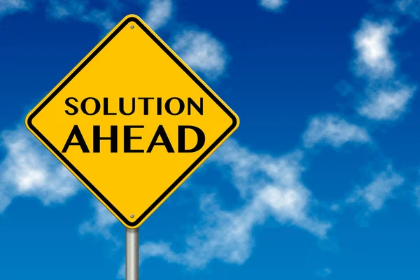 Solution ahead Sign — Stock Photo, Image