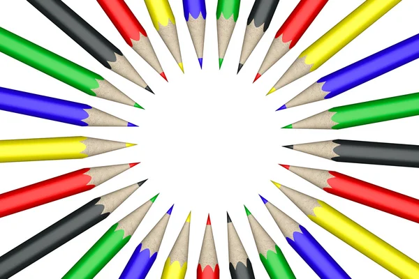 Ceruzák, kör — Stock Fotó