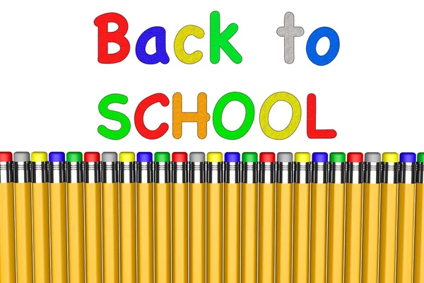 Volver a la escuela con lápices — Foto de Stock