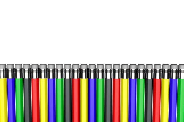 Bleistifte mit Radiergummi — Stockfoto