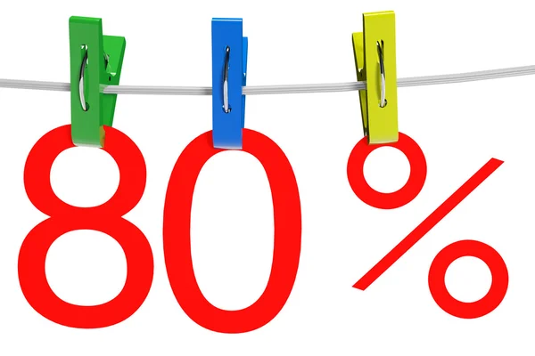 80 percent sale symbol — Stock Photo, Image