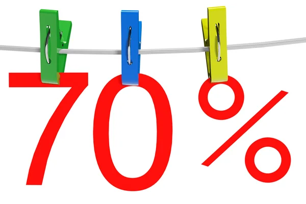 70 percent sale symbol — Stock Photo, Image