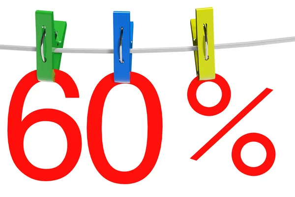 stock image 60 percent sale symbol