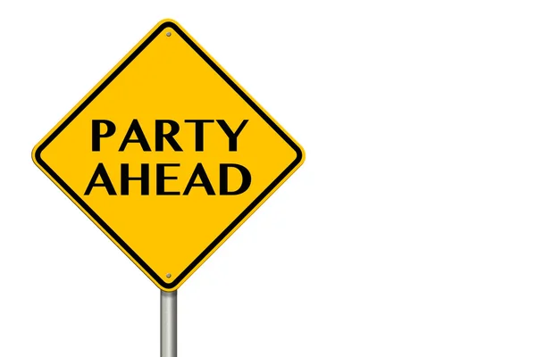 Parti önde işareti — Stok fotoğraf