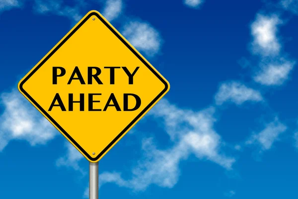 stock image Party Ahead Sign