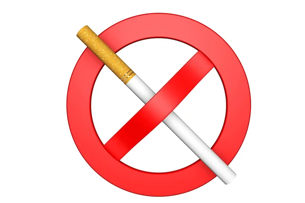 No fumar signo en un blanco —  Fotos de Stock