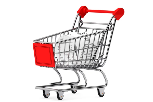 Shopping Cart & Receipt — Stock Photo, Image