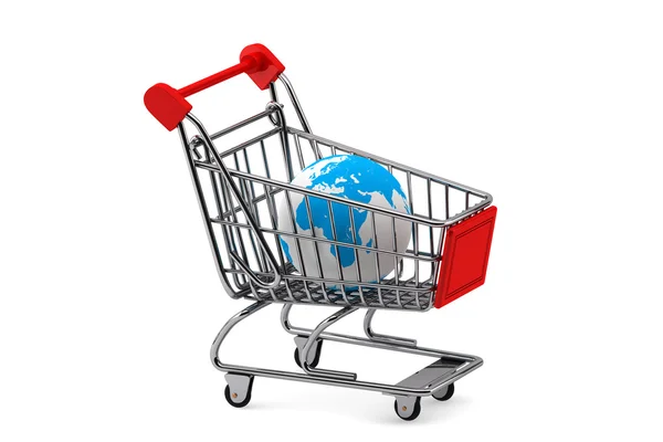 Earth in a Shopping cart — Stock Photo, Image