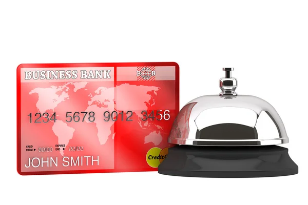 Service bell with Credit Card — Stock Photo, Image
