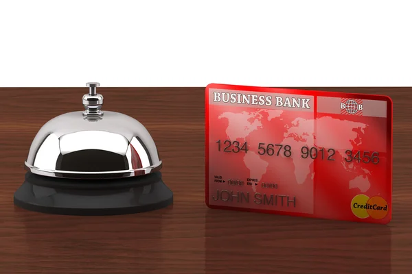 Kredi kartı ile hizmet çan — Stok fotoğraf