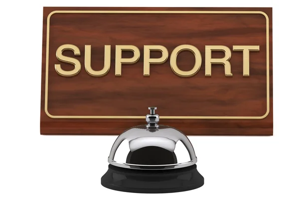 Service Bell with Support Sign — Stock Photo, Image