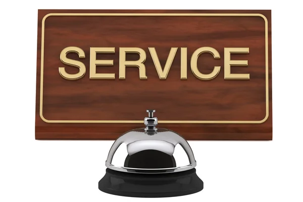Service Bell with Service Sign — Stock Photo, Image