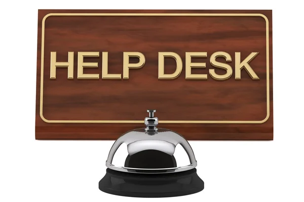 Service Bell with Help Desk Sign — Stock Photo, Image