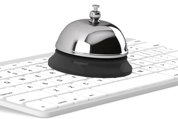 Service Bell ring with keyboard — Stock Photo, Image