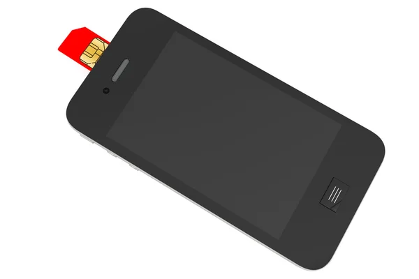 Carte SIM et téléphone portable — Photo