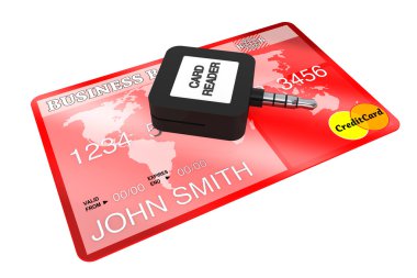 Mobile Credit Card reader clipart