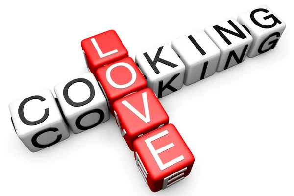 Love Cooking Crossword — Stock Photo, Image