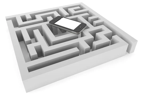 Cellulare con labirinto — Foto Stock