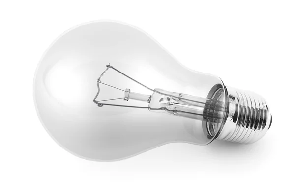 Lampa på en vitžárovka na bílé — Stock fotografie