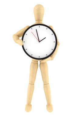 Dummy with Clock clipart