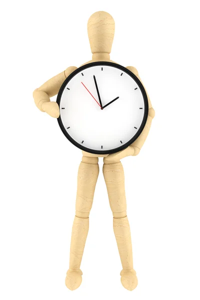 Dummy with Clock — Stock Photo, Image