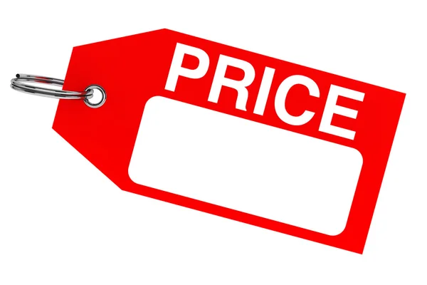 Etiqueta de preço vermelho — Fotografia de Stock