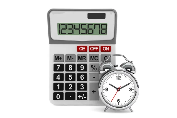 Calculator and alarm clock — Stock Photo, Image