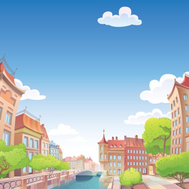 Old good European city clipart