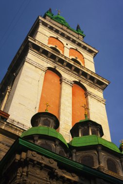 Kornyakt tower in the evening clipart