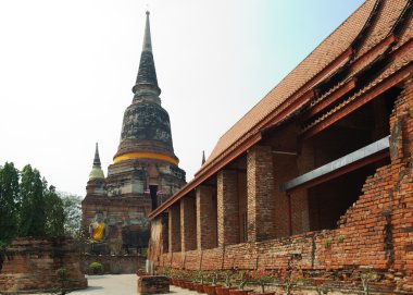 Wat Yai Chai Mongkol (Mongkhon) in Ayutthaya. clipart